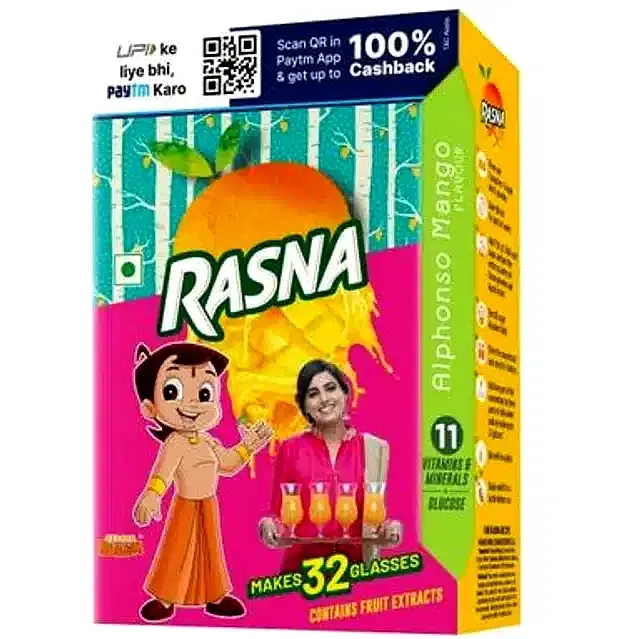 Rasna Fruit Fun Alphonso Mango 32 Glass (Monocarton)