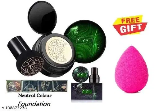 Mushroom Head Air cushion cc cream Moisturizing Foundation Brightening BB Cream Whitening Maquiagem foundation Foundation with Free Sponge Puff