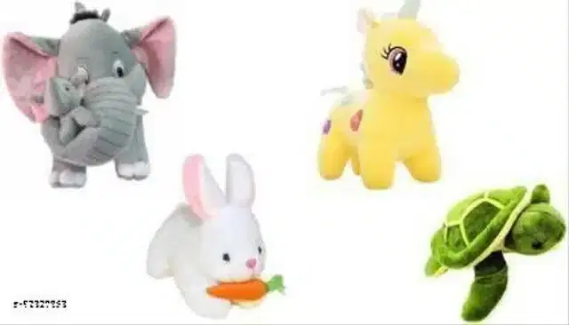 Stuffed Toys for Kids, Multicolor, Set of 4