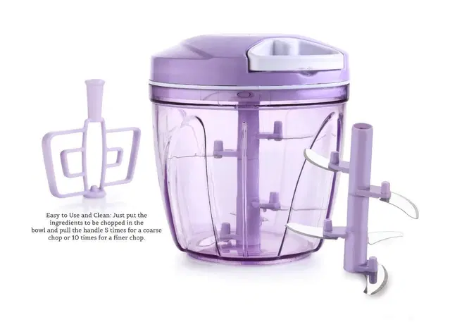 Plastic Manual Vegetables Chopper, Multicolor, 1000 ml