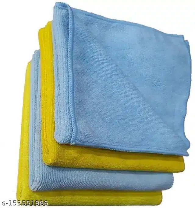 Microfiber Bath Towel, Multicolor, 40x40 cm, Pack of 4
