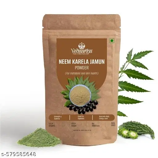 Vedaartha Neem Karela Jamun Powder, Pack of 4 (100 g)
