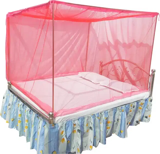 Double Bed Mosquito Net, Red, 6x6 feet