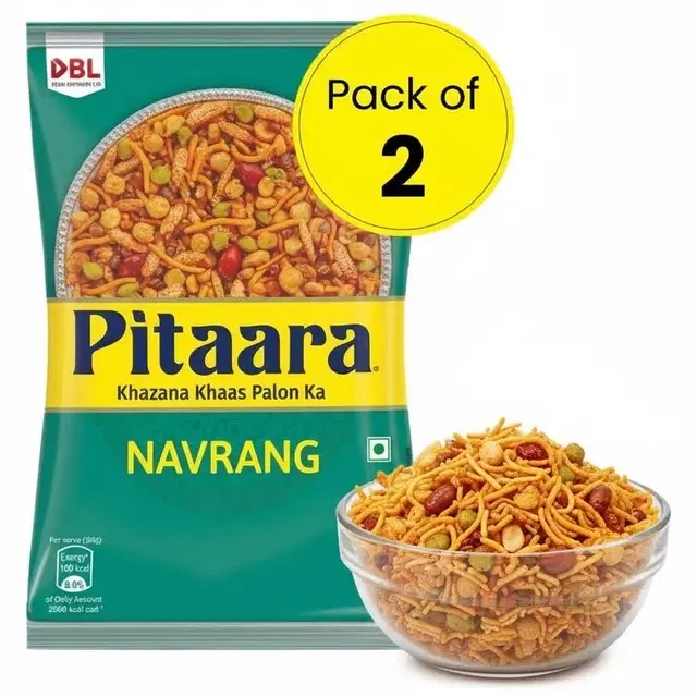 Pitaara Navrang Namkeen 2x180 g (Pack of 2)