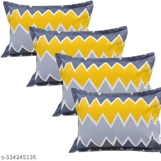 Cotton Pillow Covers, Multicolor, 17x27 inches, Pack of 4