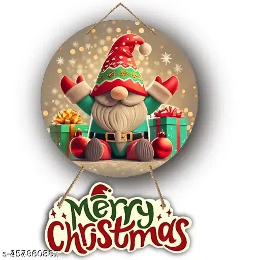 Plastic Christmas Wall Hanging, Multicolor, 9 inches