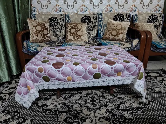 PVC Table Cover, Multicolor, 40x60 Inches