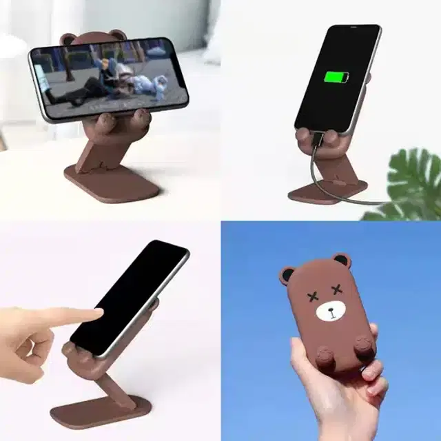 Plastic Teddy Mobile Holder, Assorted