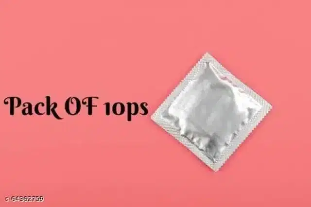 Xebok Strawberry Flavoured Dotted Condoms, Pack of 10