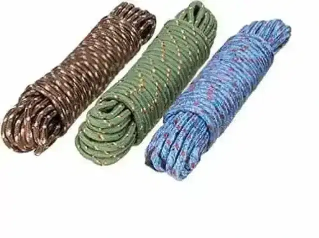 Pallavi Trading Cloth Line For Drying Cloths Nylon Braided Cotton Rope 10 Meter, Pack Of 1