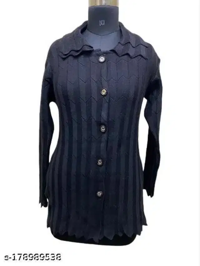 Woolen Sweater for Women (Black, Free Size)