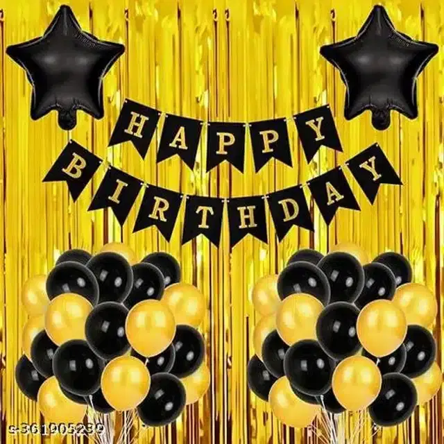 Birthday Party Decoration Kit, Multicolor, Set of 34