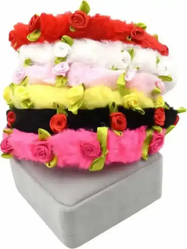 Multi Color Flower Hairband Kids Party Hair Accessories Girl/baby girls Hair Band (Multicolor)