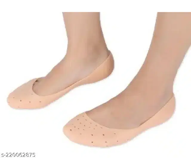 Moisturizing Silicon Gel Socks, Beige