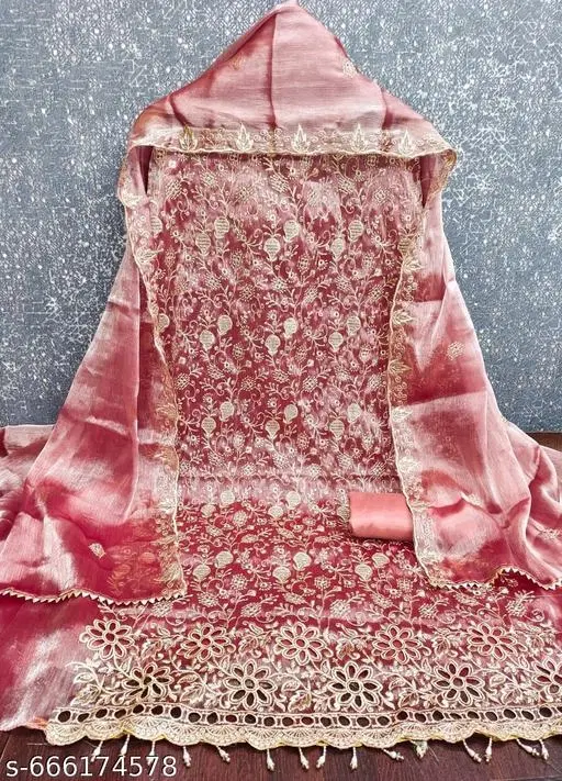 Embroidered Punjabi/All Over Suits for Women (Multicolor, 6.25 meter (L)