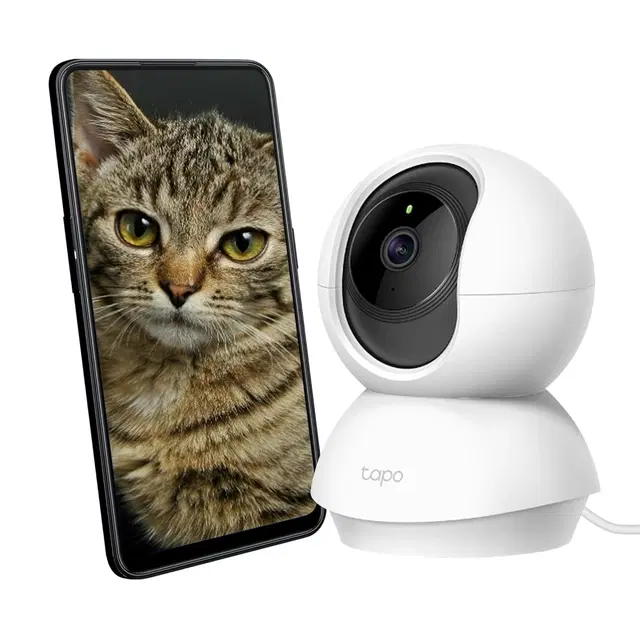 Tapo TP-Link C210 360° 3MP Full HD 2304 X 1296P Video Pan/Tilt Smart Wi-Fi Security Camera | Alexa Enabled | 2-Way Audio| Night Vision| Motion Detection | Indoor CCTV, White, Pack of 1