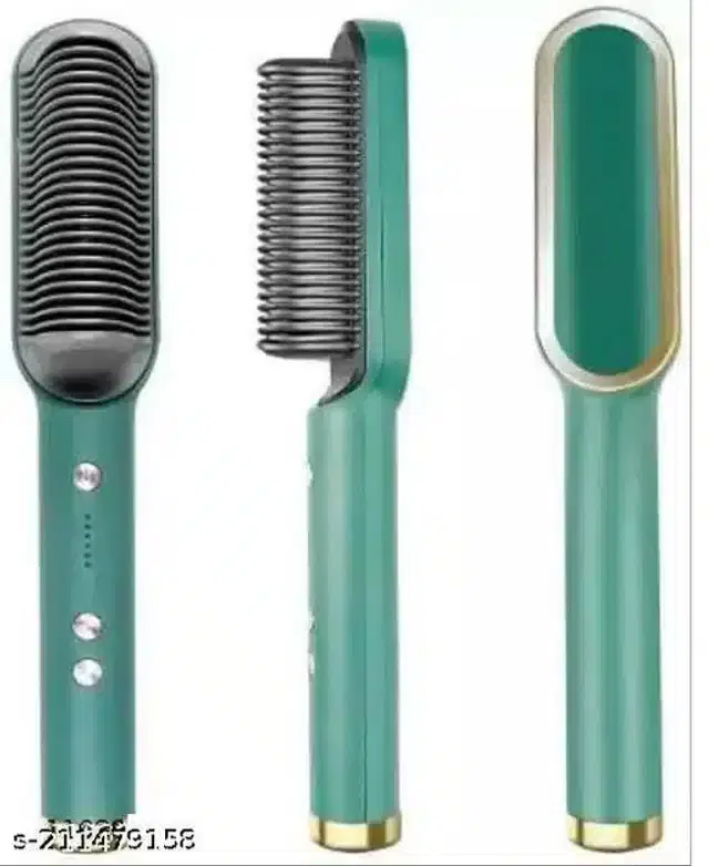Electric Hair Straightener Comb, Green