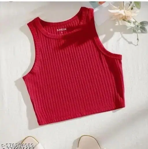 Hosiery Cotton Solid Top for Girls, Red (0-2 Months)