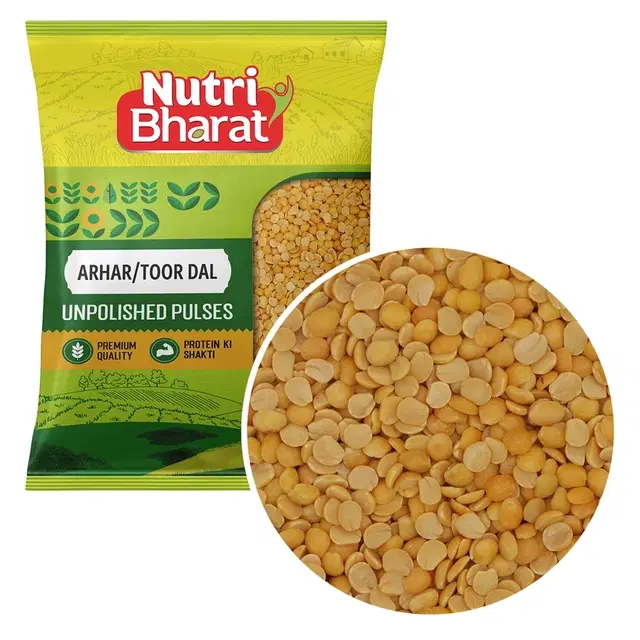 Nutri Bharat Unpolished Arhar/ Toor Dal 1 Kg