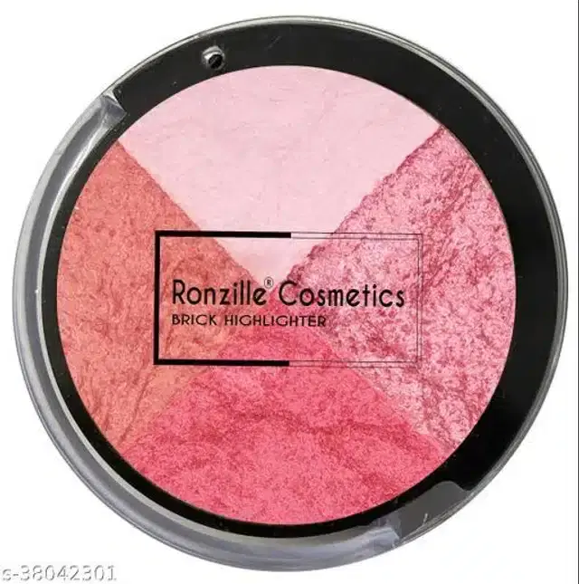 Ronzille Shimmer Baked Blush, Coral Orange