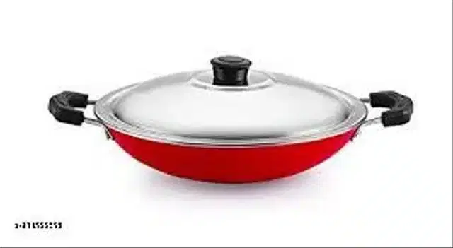 Aluminium Appam Maker with Lid, Red