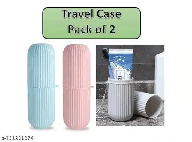 Toothbrush Holder, Blue & Pink, Pack of 2