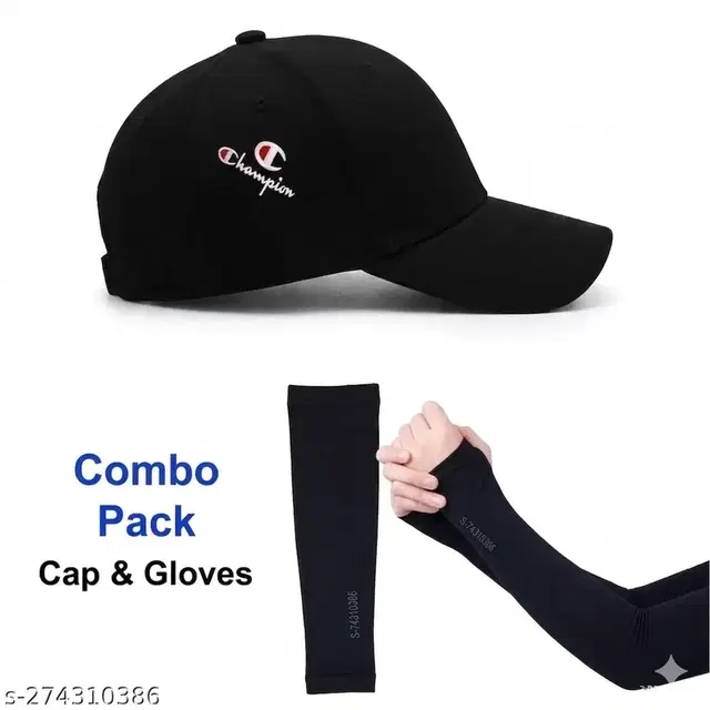 Polyblend Mens Caps, Black (Free Size, Free Size)