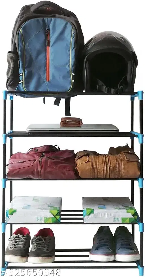 Metal 5 Layer Collapsible Multipurpose Rack, Blue