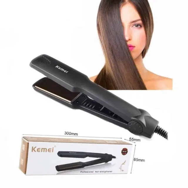Cast Iron Hair Straightener, Black (1000 W)