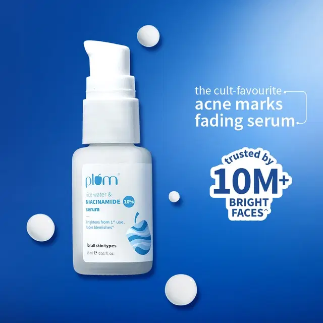 Plum 10% Niacinamide Brightening Face Serum With Rice Water Clarity Boost 15 ml
