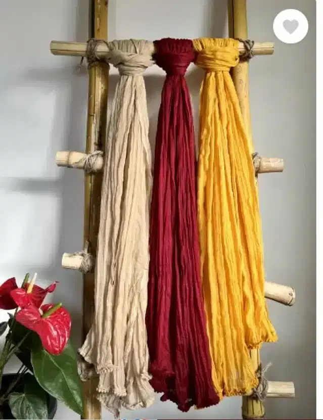 Dupatta for Women, Pack of 3 (Multicolor, 2 m)