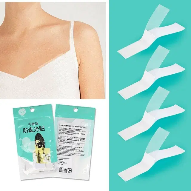 Double Sided Self-Adhesive Lingerie Tape for Women, Pack of 36 (Transparent)