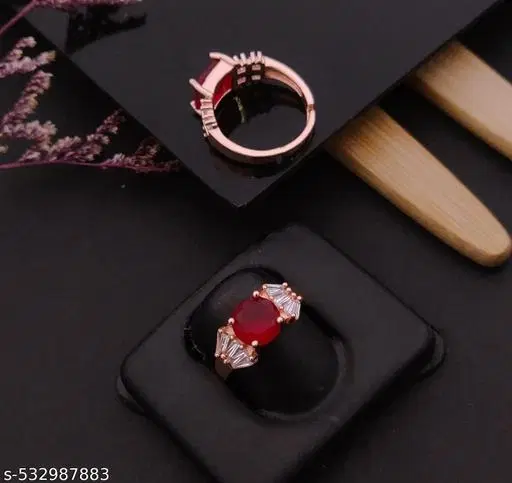Amazing Ruby Flower Ring