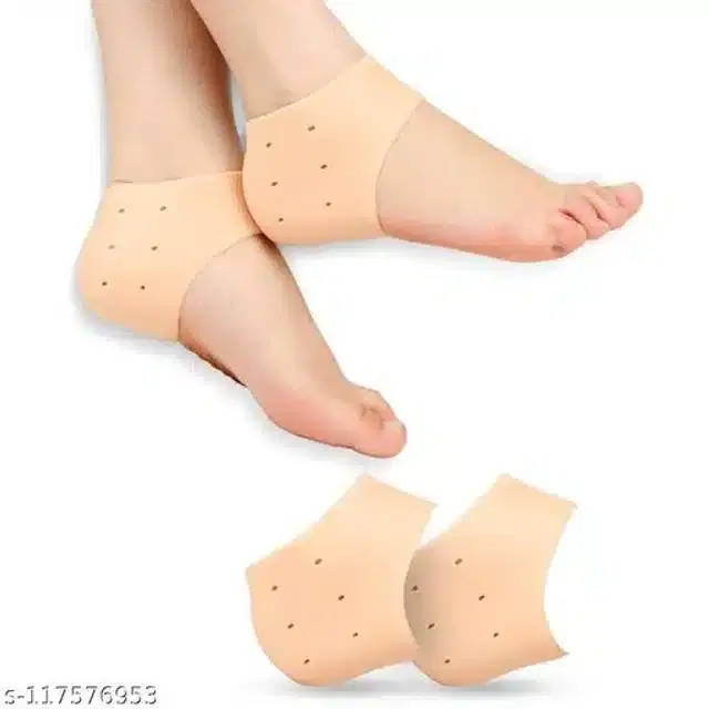 Moisturizing Silicon Gel Socks, Beige