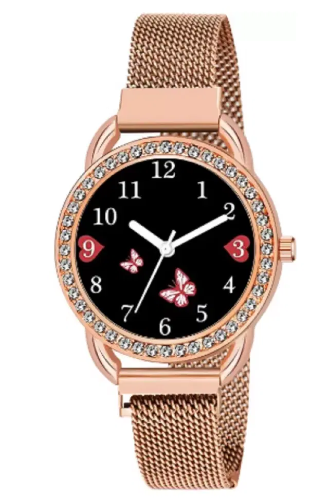 Analog Watch for Women & Girls (Rose Gold)