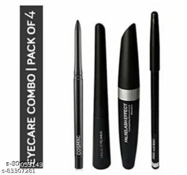 Eye Makeup Combo, Black, Set of 4