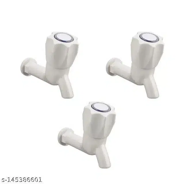 Bathroom Tap, White, Pack Of 3