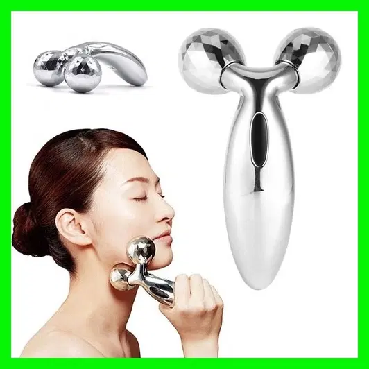 3D Face Massage Roller, Silver