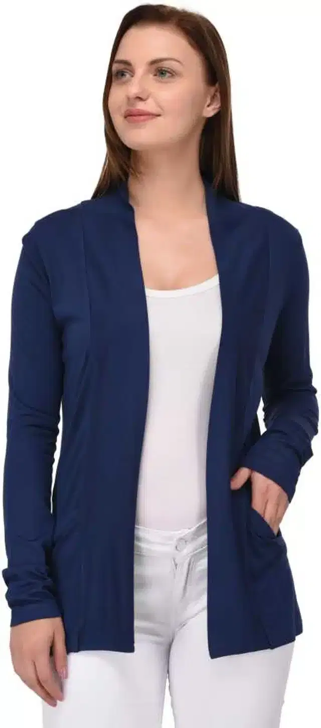 Shrugs for Women (Navy Blue, M)