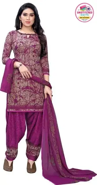 Yashika Unstitched Crepe Salwar Suit Material (Pink) (Y-240)