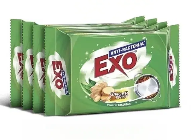 Exo Round Ginger Twist Dish Wash Bar 4X90 g (Buy 3 Get 1 Free)
