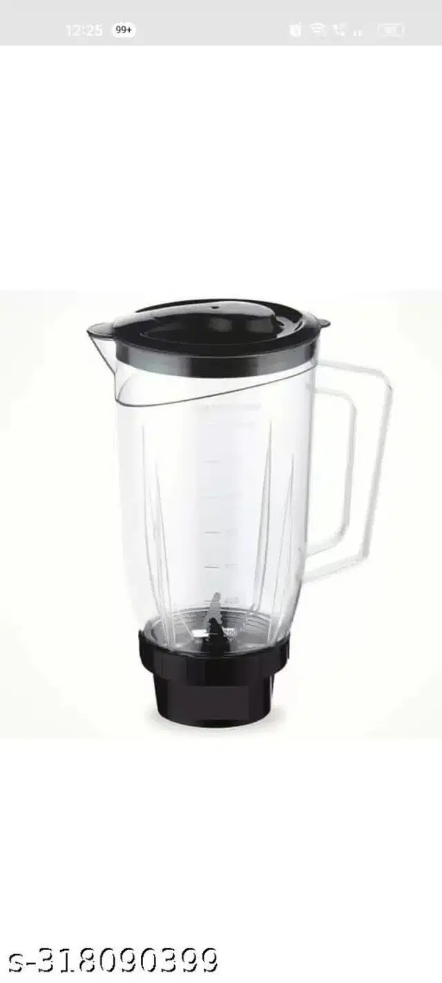 PVC Plastic Grinder Jar, Black