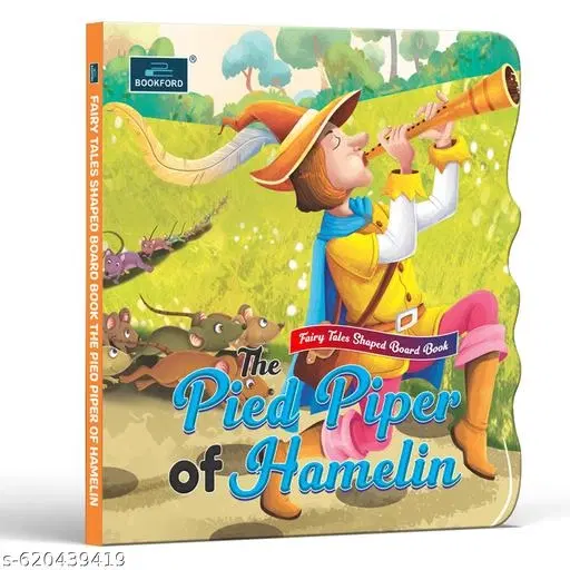 Fairy Tales Shaped Board Book The Pied Piper of Hamelin Classic Moral Story Book for Kids Fun Learning Storytime Boosts Brain Development Encourages Imagination Improves Problem Solving Perfect Choice for Homeschooling Kindergarten Nursery Students