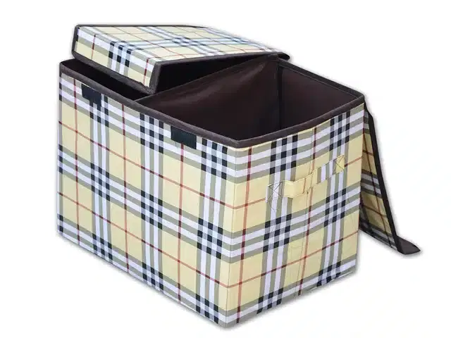 PVC Printed Multipurpose Partitioned Storage Box, Multicolor