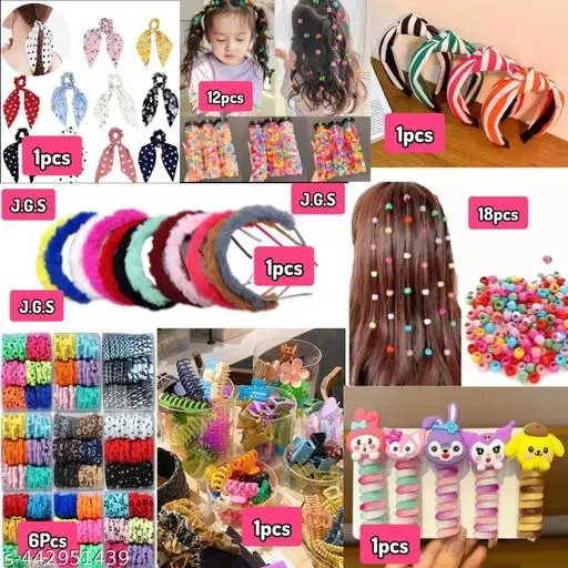Set of 41 pcs Hair Accessories Combo for Women (Multicolor)