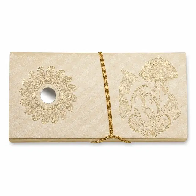 Picfest Shree Ganesh White Shagun Envelope With Coin Pack Of 10