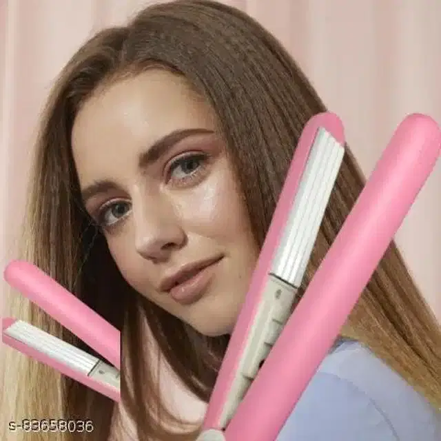Plastic Hair Straightener, Pink, 50 W