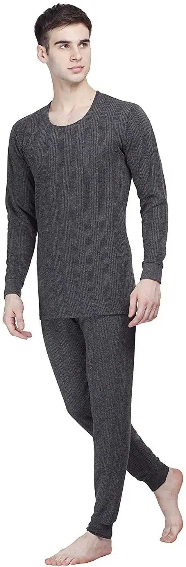 Polycotton Thermal Set for Men (Grey, M)