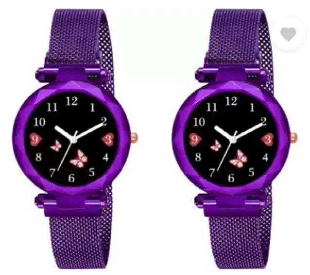 Analog Watch for Women, Pack of 2 (Multicolor)