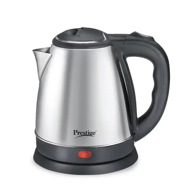 Prestige 1.5 L Pkoss Stainless Steel Electric Kettle | 1350 Watts| Elegant Design | Cool-Touch Handle And Lid | Automatic Cut-Off And Single-Touch Lid Locking | Black | 1y Warranty | Isi Certified